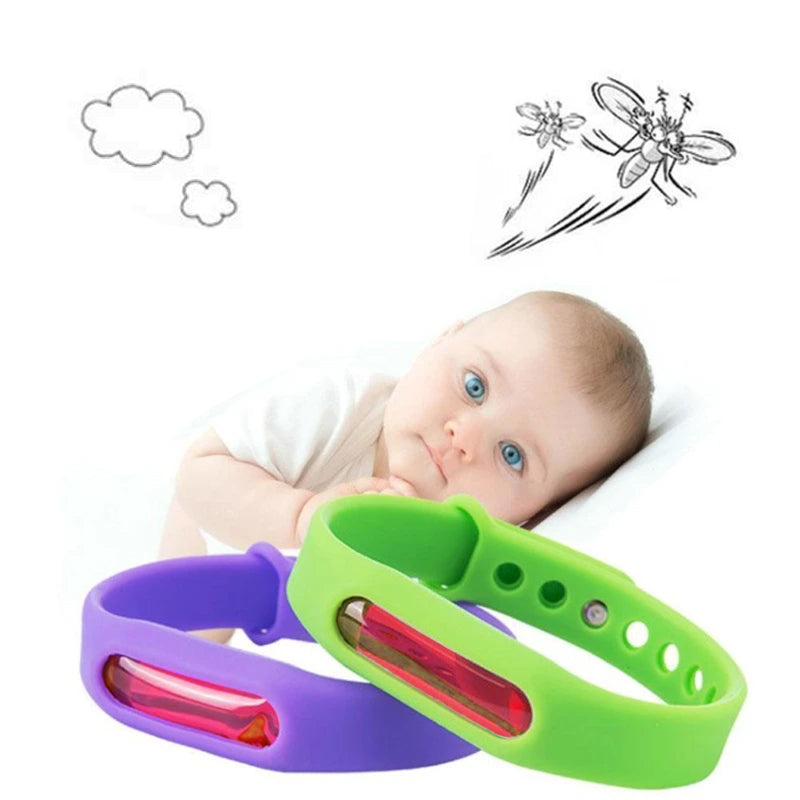 Unisex myggavstøtende silikonarmbånd for effektiv insektbeskyttelse utendørs.