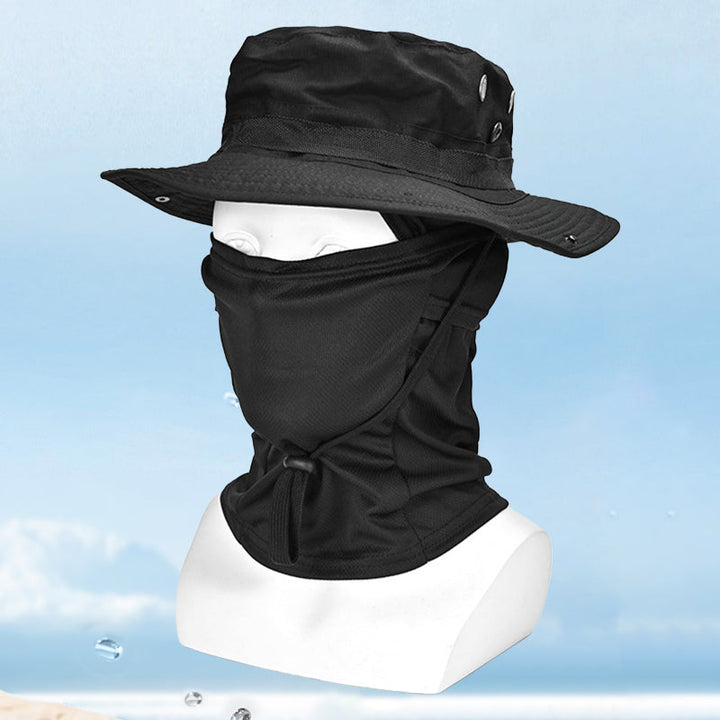 Multifunksjonell kamuflasje fjellhatt, unisex, perfekt for fottur, sykling og fiske. Optimal solbeskyttelse.