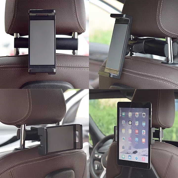 Nakkestøttefeste for nettbrett og mobil, flott for underholdning og filmer på bilreiser for passasjerer.