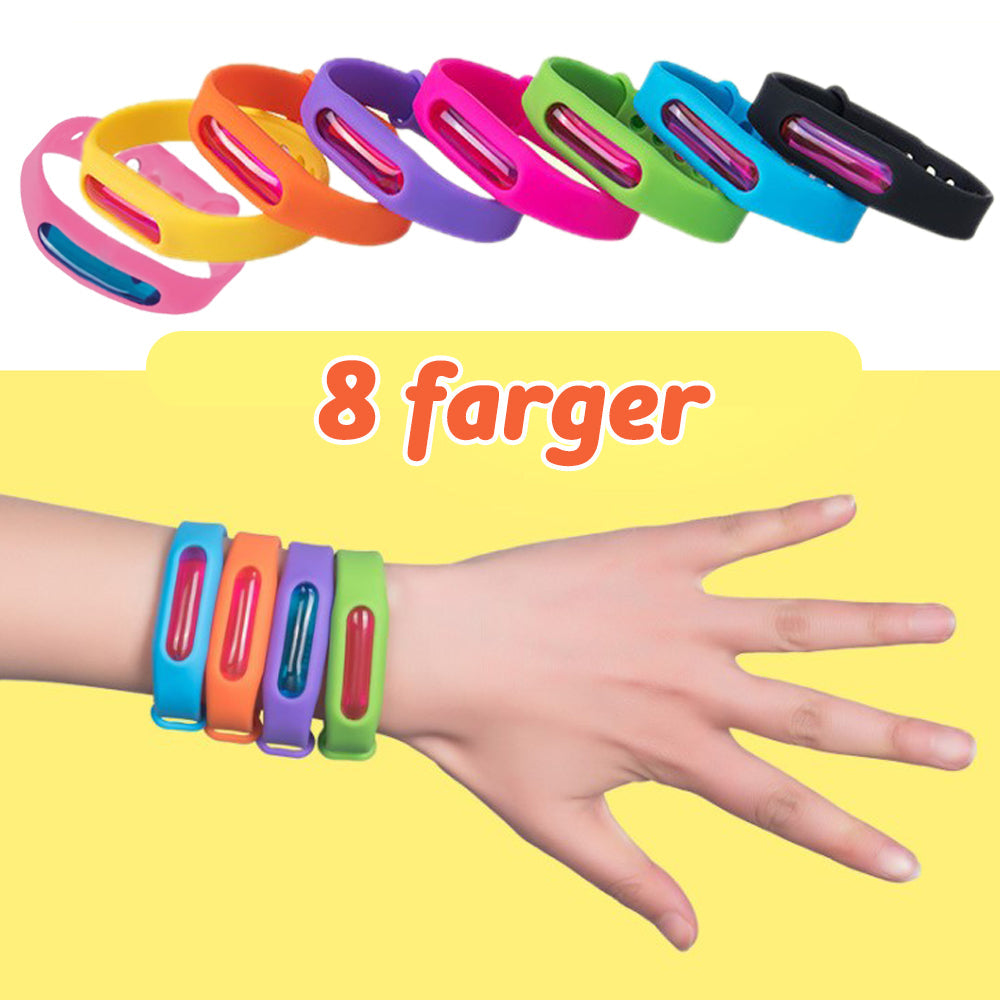 Familievennlig myggbeskyttelse: Giftfritt armbånd for bekymringsfri lek ute.