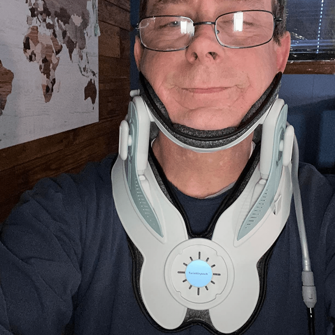 Enkel fremstilling av ergonomisk nakkestrekker for smertelindring og forbedret nakkeavlastning.