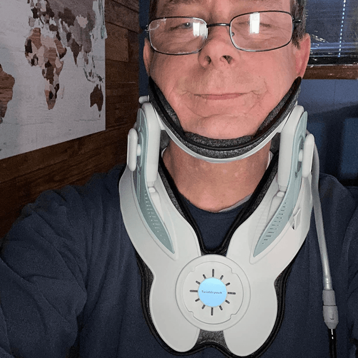 Enkel fremstilling av ergonomisk nakkestrekker for smertelindring og forbedret nakkeavlastning.