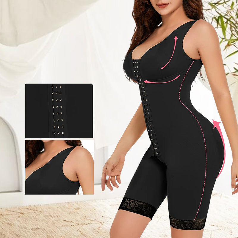 Dame shapewear bodysuit former midje, løfter rumpe, gir glattende effekt. Ideell for etterfødsel & glatt look.