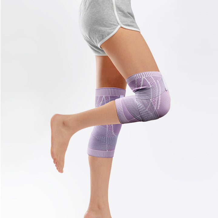 Ergonomisk strikket knebeskytter med pustende materiale for optimal helse og komfort.