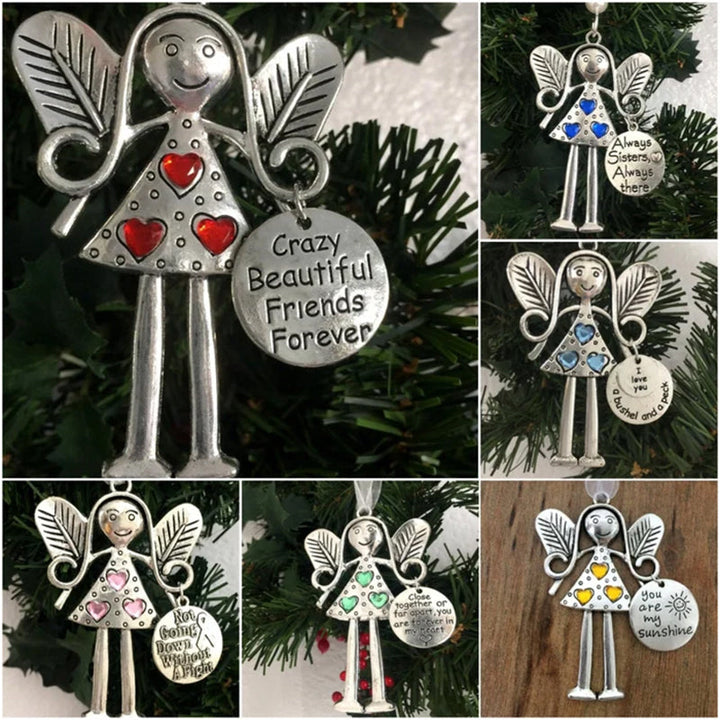 Vennskapsgave: Klassisk engel ornament for jul og hage/hjem dekorasjon.