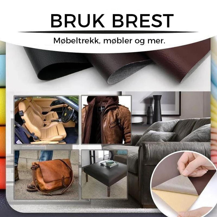 Enkel å bruke selvklebende lærreparasjon lapp, perfekt for små skader på interiør som skinnmøbler.