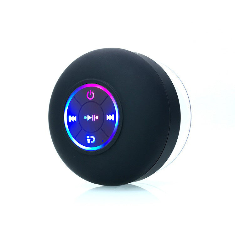 Elegant vanntett Bluetooth dusjhøyttaler med LED-lys og imponerende bass.