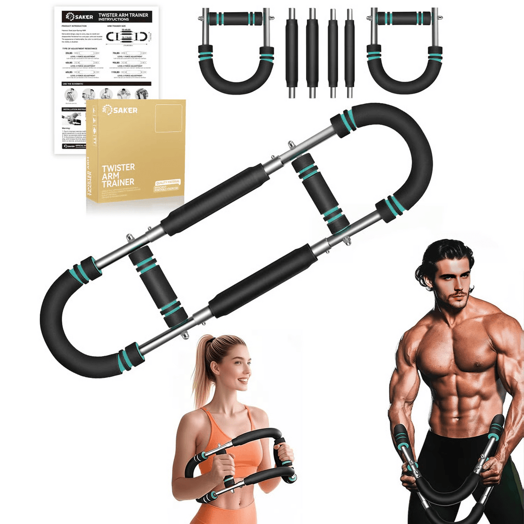 Kompakt unisex armstyrketrener med justerbar motstand for fitness og målrettet armstyrke trening.