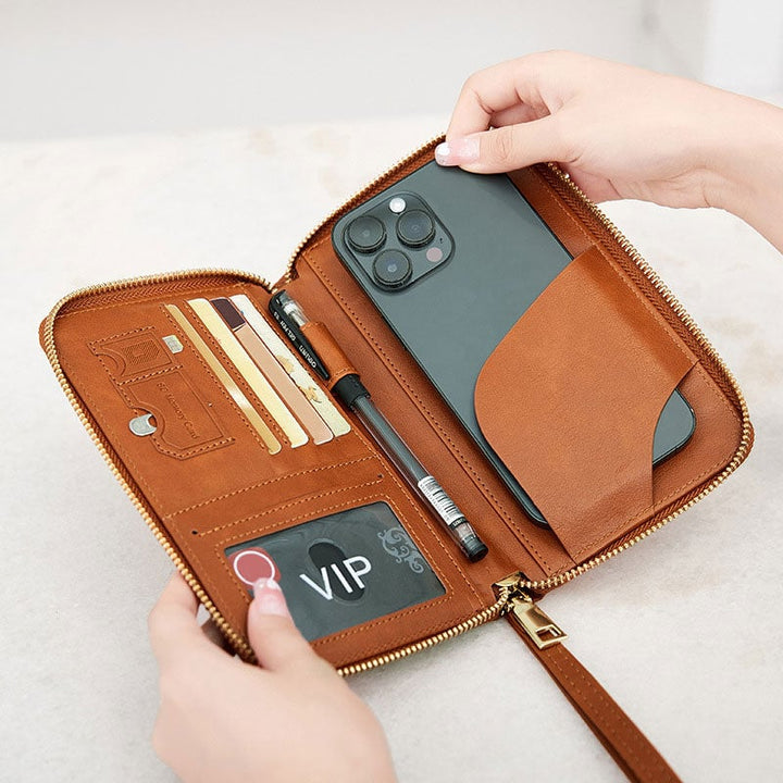 Organiser dine reisedokumenter trygt med denne unisex RFID-lommeboken i PU.