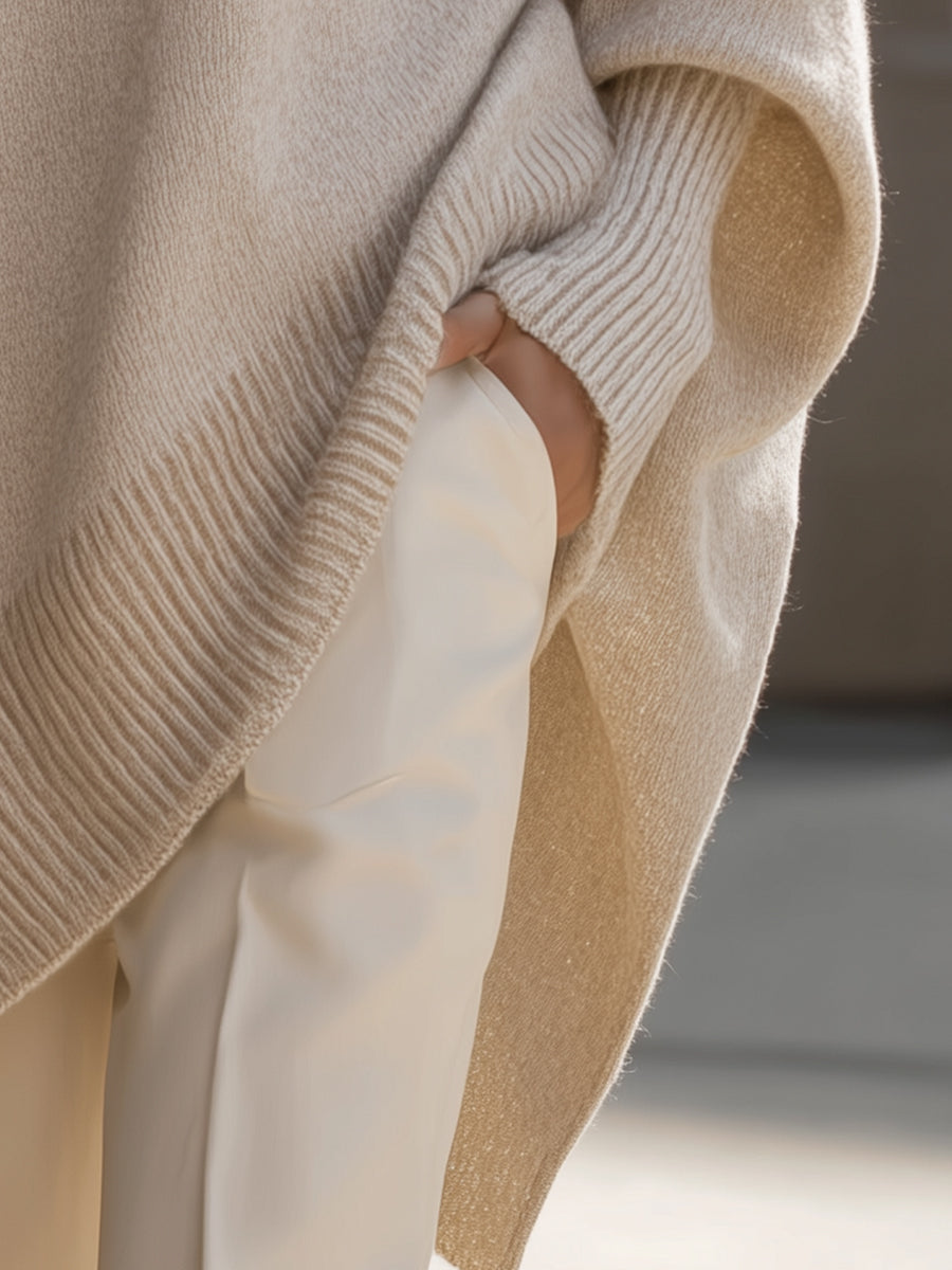 Allsidig dame genser topp, oversized for optimal komfort og en elegant, moderne look.