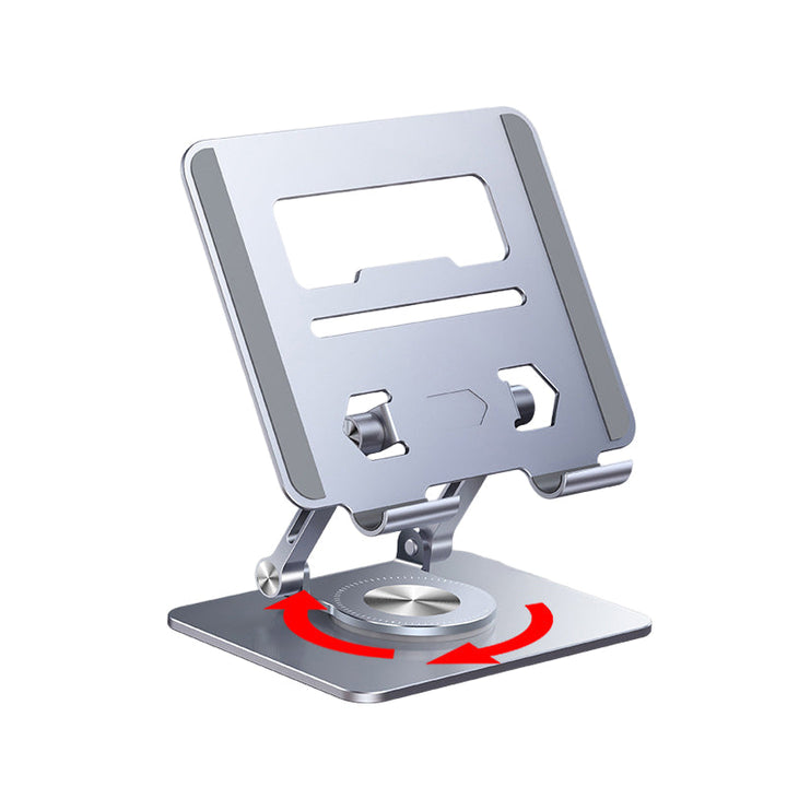 Solid aluminium tablett stativ og laptop holder. Roterende for fleksibel arbeidsstilling.