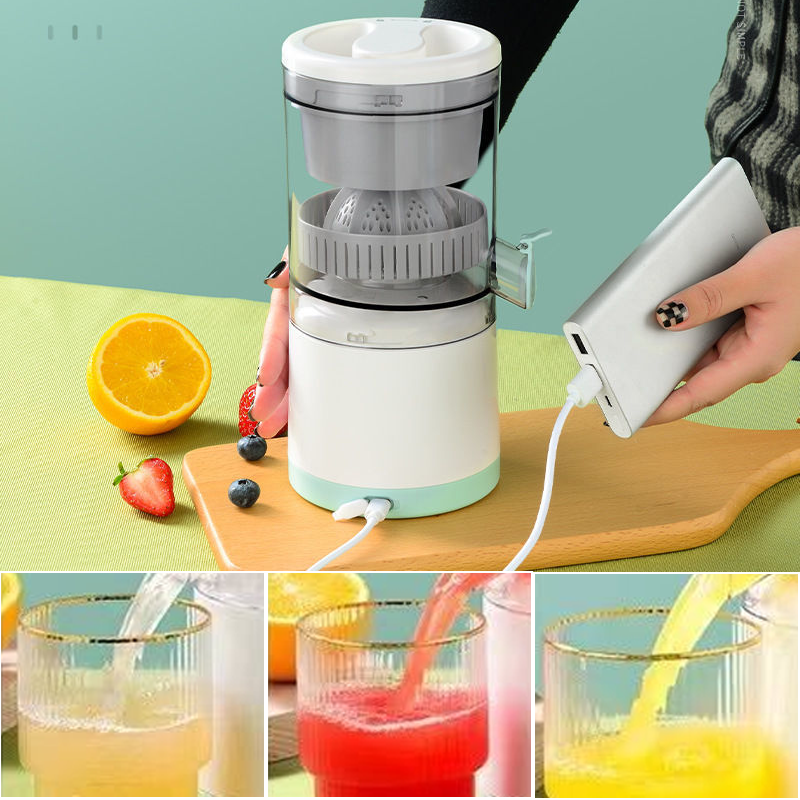 Ergonomisk design av den automatiske juicepressen for enkel betjening av frukt og grønnsaker.