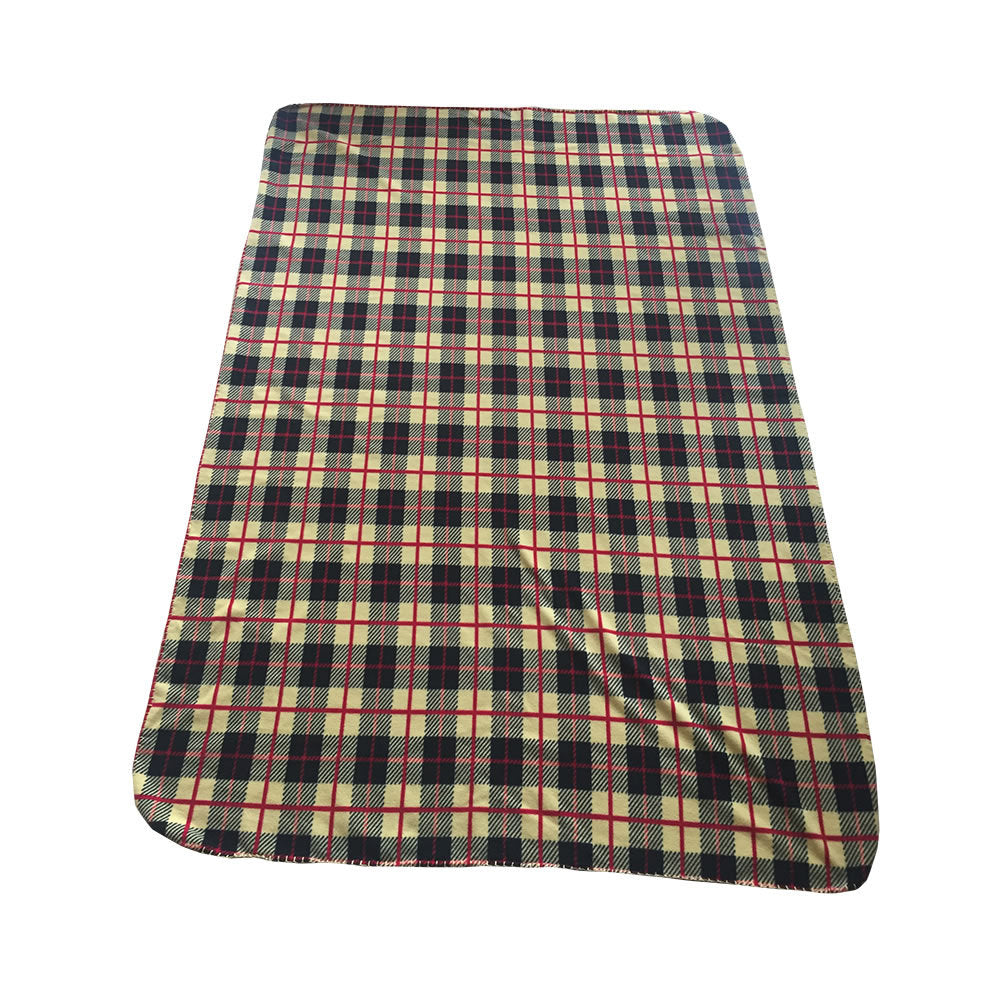 Lunt dame fleece-teppe med festlig julemønster, perfekt for vinterkulden og avslapning.