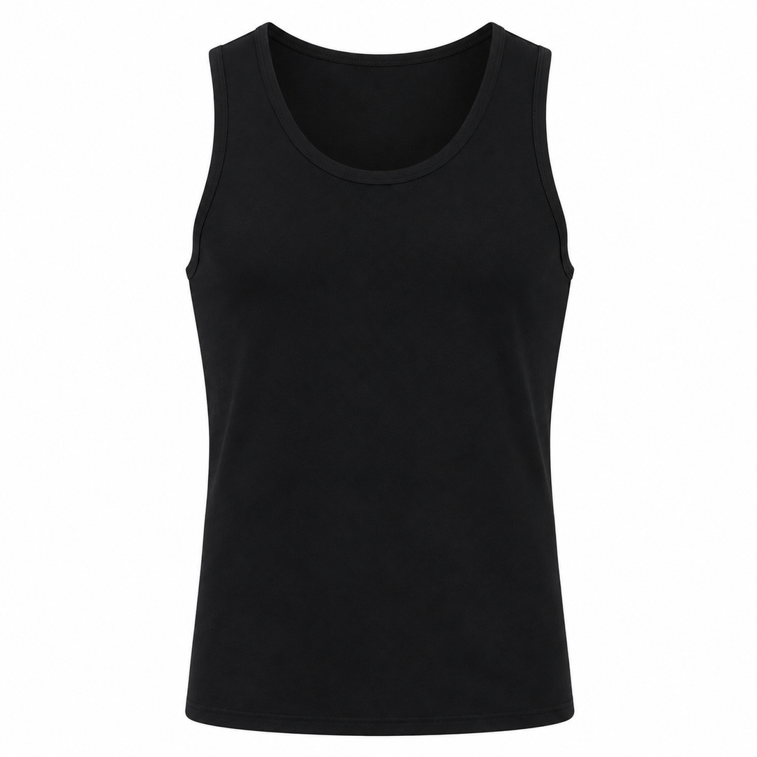 Avslappet plus size herre singlet i grå for sommer og fritid.