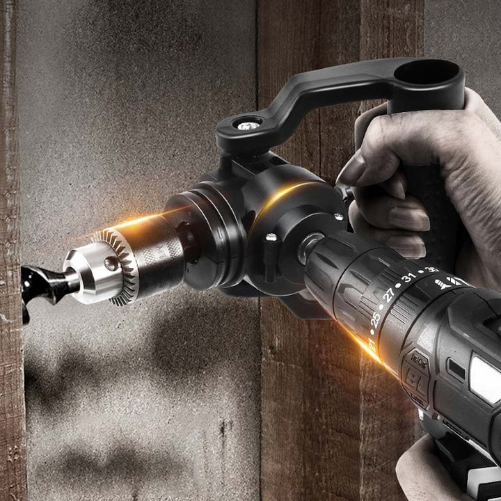 Effektiv rettvinklet borchuck; løsningen for byggeprosjekt og DIY i utilgjengelige plasser.