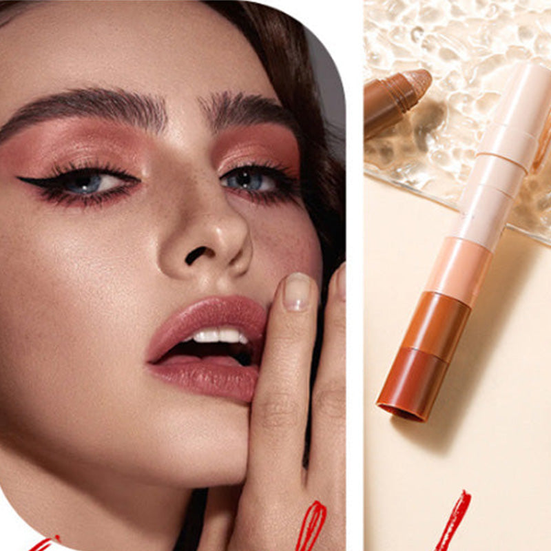 Shimmer-makeup-penn for øyne og kinnben; vanntett og multifunksjonell 5-i-1.