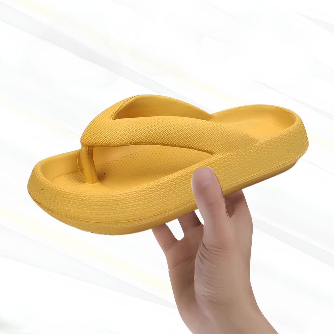 Unisex flip-flops med ekstra demping for komfort. Ortopedisk design mot fotsmerter, ideell for hverdagsbruk.