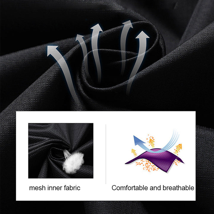 Mann som jogger i regntett og pustende herrejakke. Optimal for utendørs trening. Lett og funksjonell sportslig jakke.