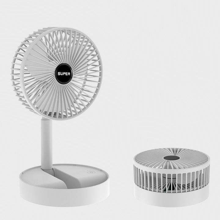Moderne skogsgrønn sammenleggbar vifte, perfekt for hjem, kontor eller reise. Effektiv USB-avkjøling.