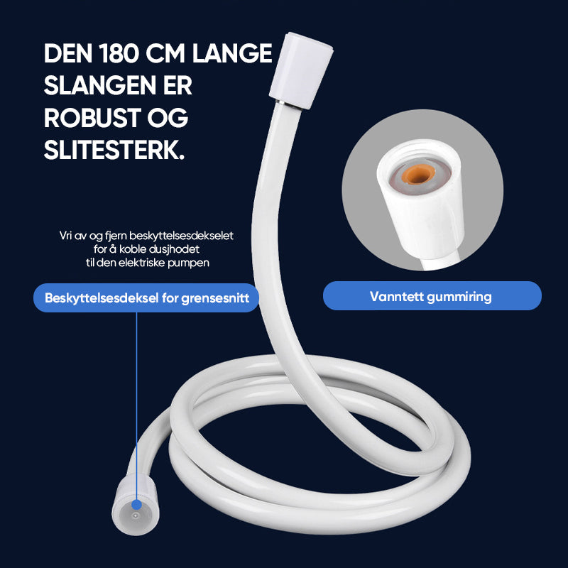 Komfortabel reisepute i blått design, perfekt for å forbedre søvnkvaliteten på farten.