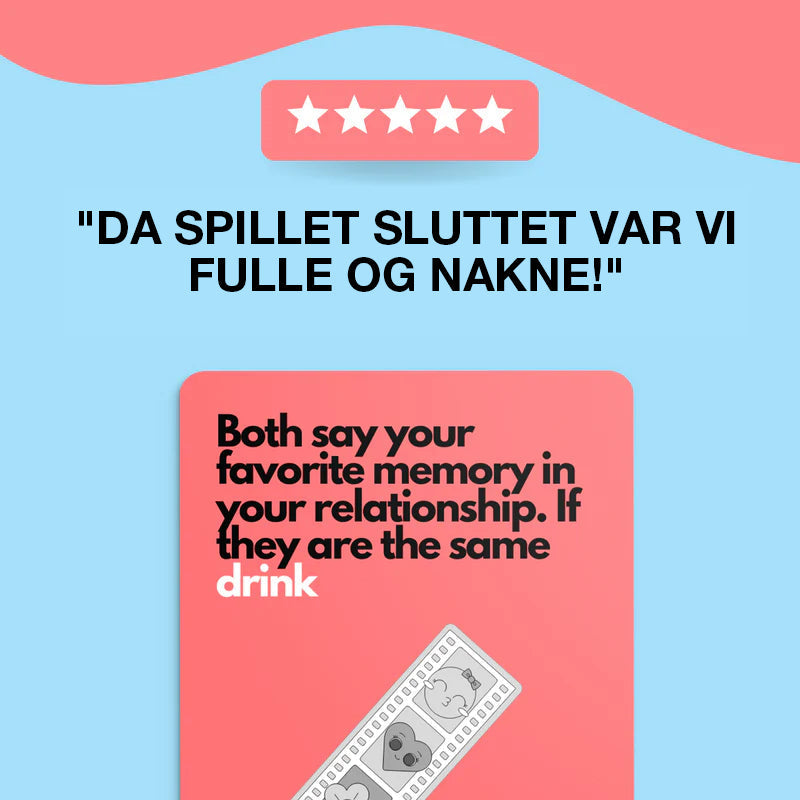 Eske med SVIMMEL DATO – det ultimate kortspillet for par. Garanti for moro og romantikk.