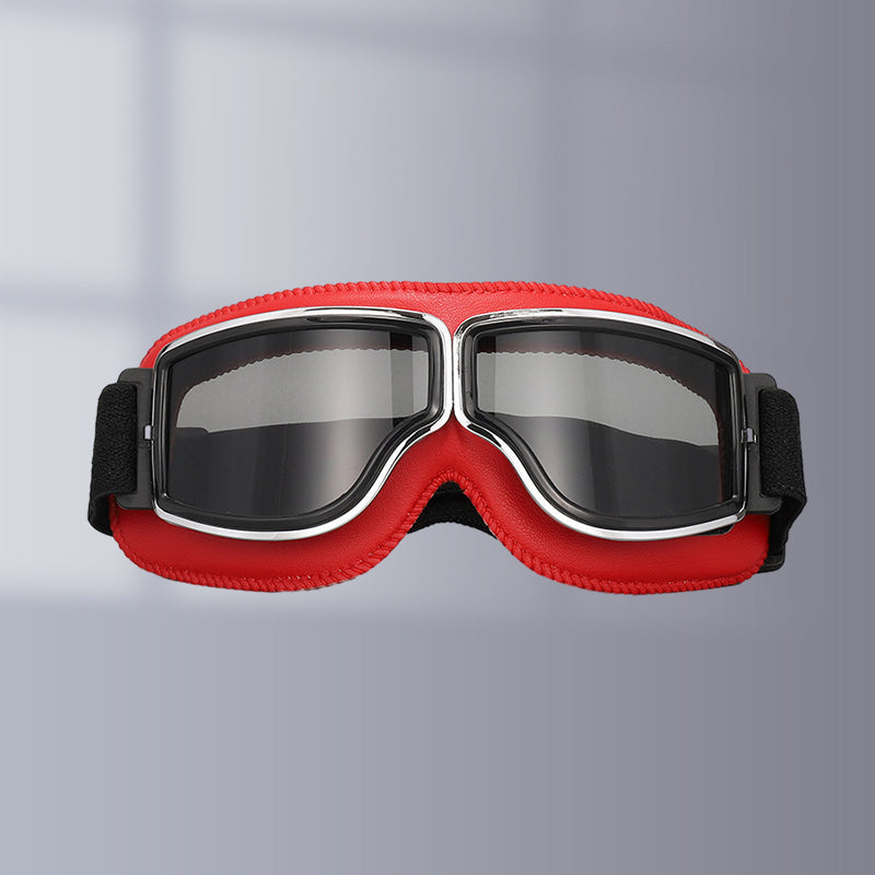 Elegant retro pilotbrille for motorsykkel, gir vintage stil til ditt MC-utstyr.