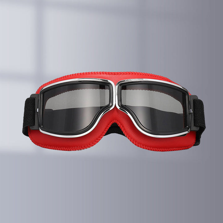 Elegant retro pilotbrille for motorsykkel, gir vintage stil til ditt MC-utstyr.