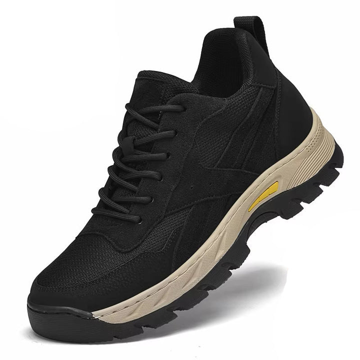 Stilrene herresko med skjult hæl. Høydeøkende sneakers for menn, komfortable fritidssko.