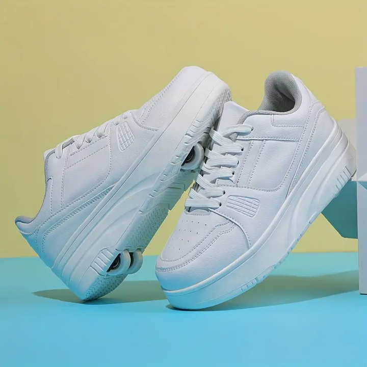 Morsomme unisex rullesko for barn og voksne. Allsidige sportssko og fritidssko med hjul.