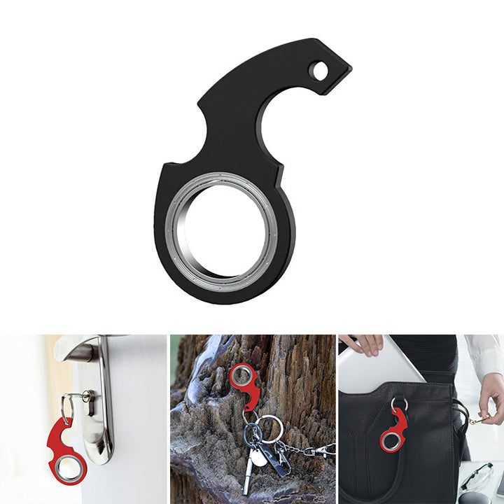 Kompakt fidget spinner nøkkelring, perfekt for underholdning på farten.