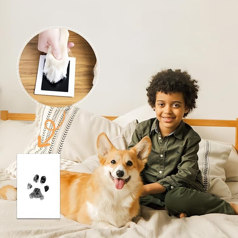 Lag enkelt blekkfrie poteavtrykk med dette settet for kjæledyr. Perfekt minne for hund eller katt.