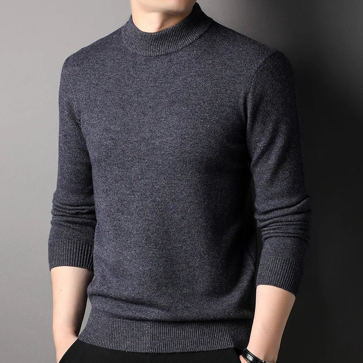 Herre ullgenser i cashmere-miks, 450g tykk vintergenser for fritid og hverdagsbruk. Klassisk herremote.