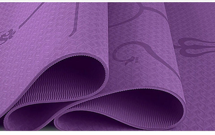 Robust og sklisikker yogamatte for kvinner og menn. Slitesterk TPE-matte for alle treningsformer.