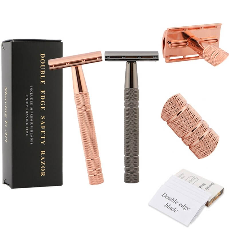 Nyt glatt barbering uten irritasjon med denne klassiske tveegget sikkerhetshøvelen for menn. Perfekt for sensitiv hud.