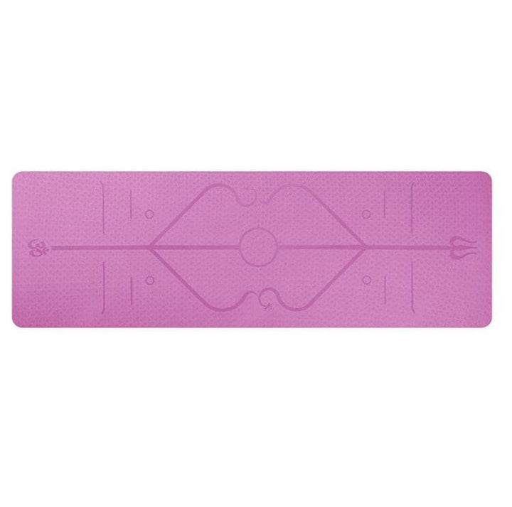 Premium yogamatte med sklisikker TPE-materiale, perfekt for dyp yoga og styrkende pilatesøvelser.