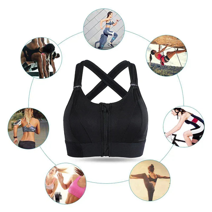 Ultra komfortabel sports-bh for kvinner, sømløs design for fri bevegelse under trening, løping og yoga.