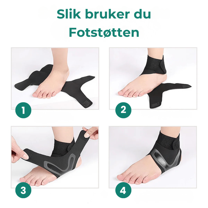 Komfortabel fotstøtte som lindrer smerter fra plantar fasciitt, pronasjon og hælsmerter. Ideell for daglig bruk.