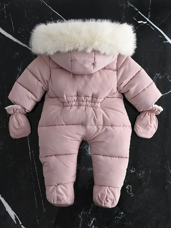 Perfekt gave til nyfødt: Varm og koselig baby vinter sovedress med hette. Kvalitets babyklær.