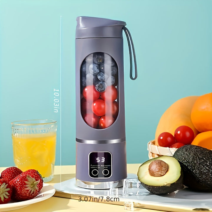 Kompakt bærbar blender for smoothies og milkshakes på farten. USB oppladbar og enkel å bruke.