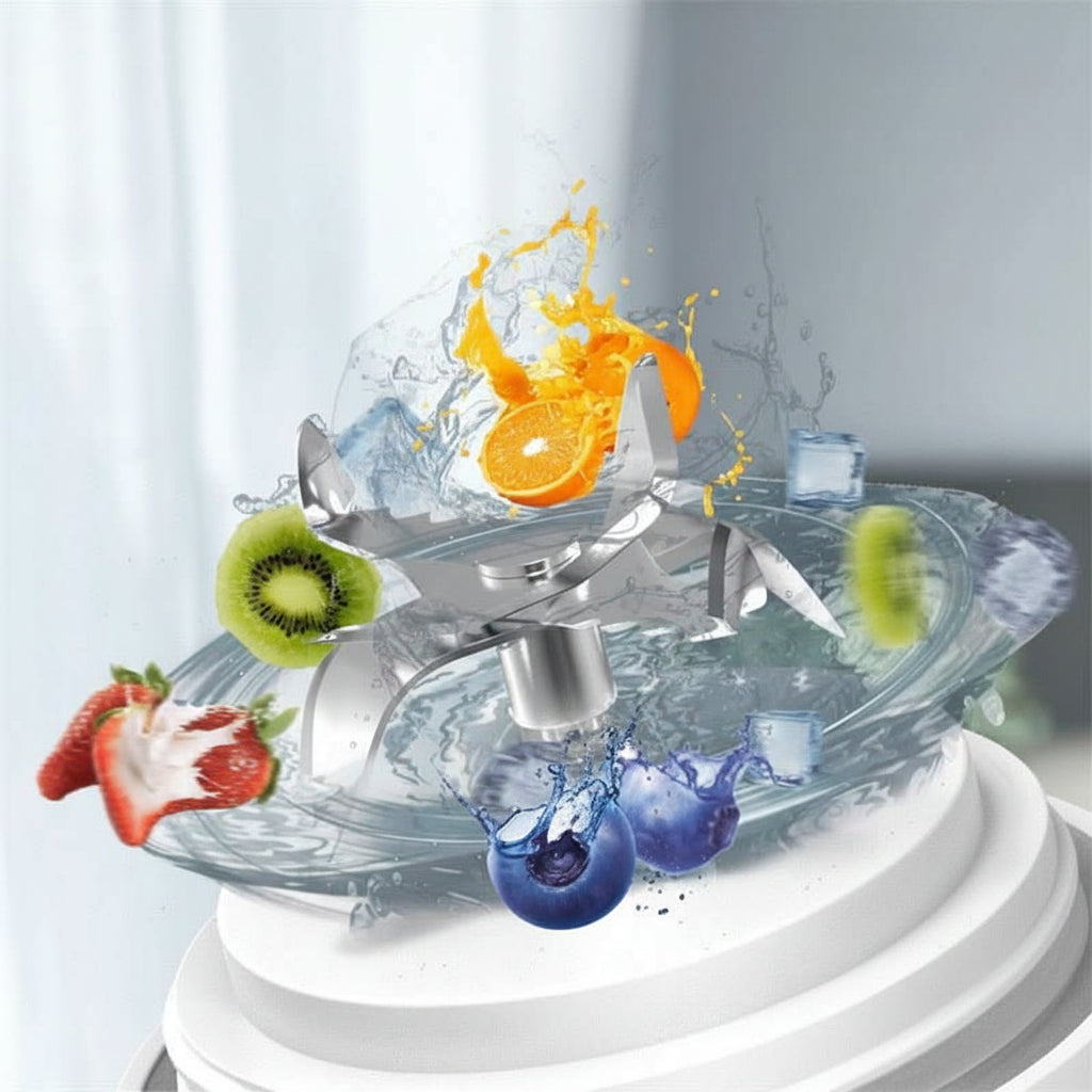Kompakt personlig blender for smoothies. USB-ladbar, perfekt for jobb, treningsstudio eller ferie.