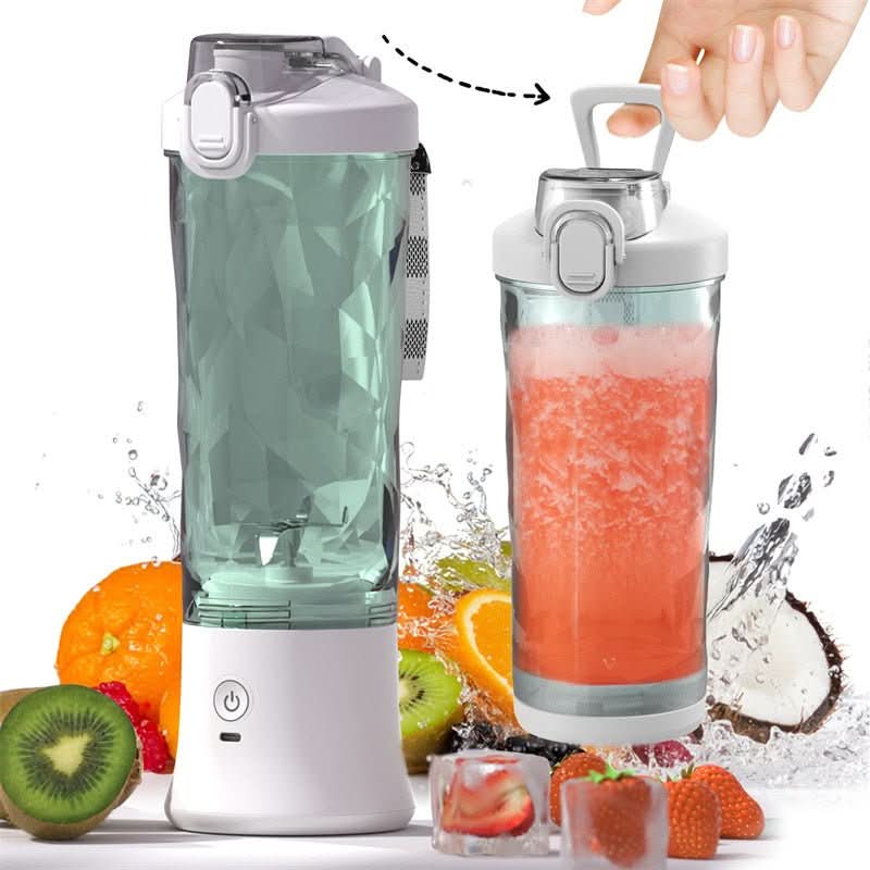 USB-ladbar smoothieblender, kraftig motor for jevne drikker. Optimal for helse, trening og reise.