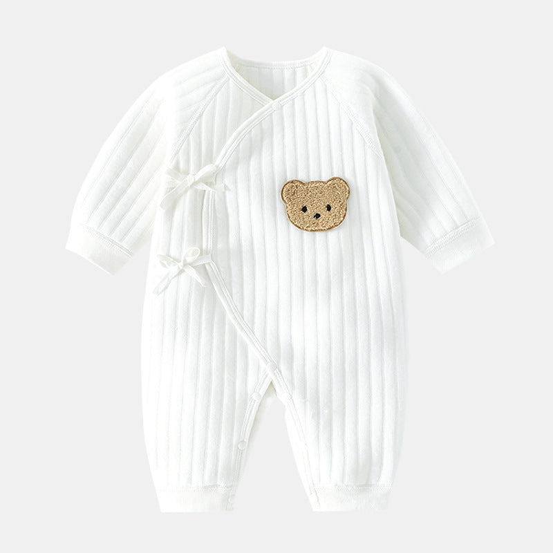 Perfekt baby gave: myk babydress med bjørnedesign. Ideell som vinterklær for en komfortabel og koselig baby.