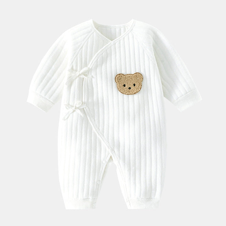Perfekt baby gave: myk babydress med bjørnedesign. Ideell som vinterklær for en komfortabel og koselig baby.