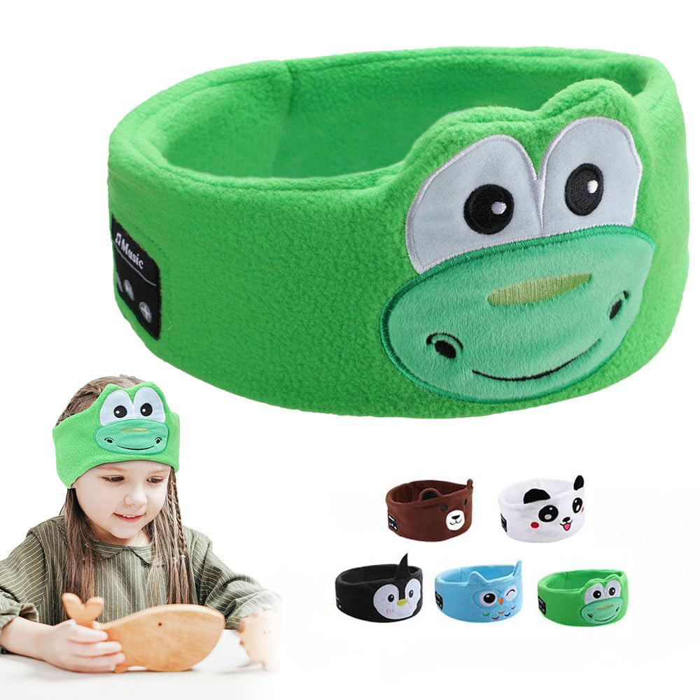 Myk Bluetooth sovemaske for barn i dyredesign, gir avslapning og hjelper mot søvnproblemer.