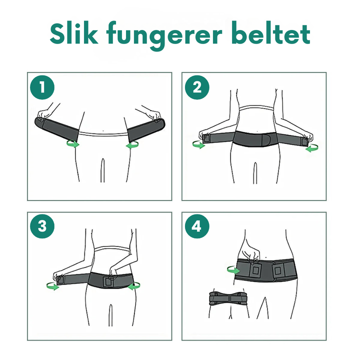 Detaljbilde av mykt, pustende stoff på bekkenbelte. Komfortabelt for hverdagsbruk og effektiv smertelindring.