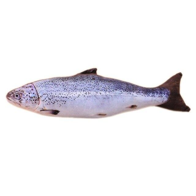 Realistisk bevegelig fisk katteleke fylt med kattemynte; stimulerer kattens jaktinstinkt interaktivt.