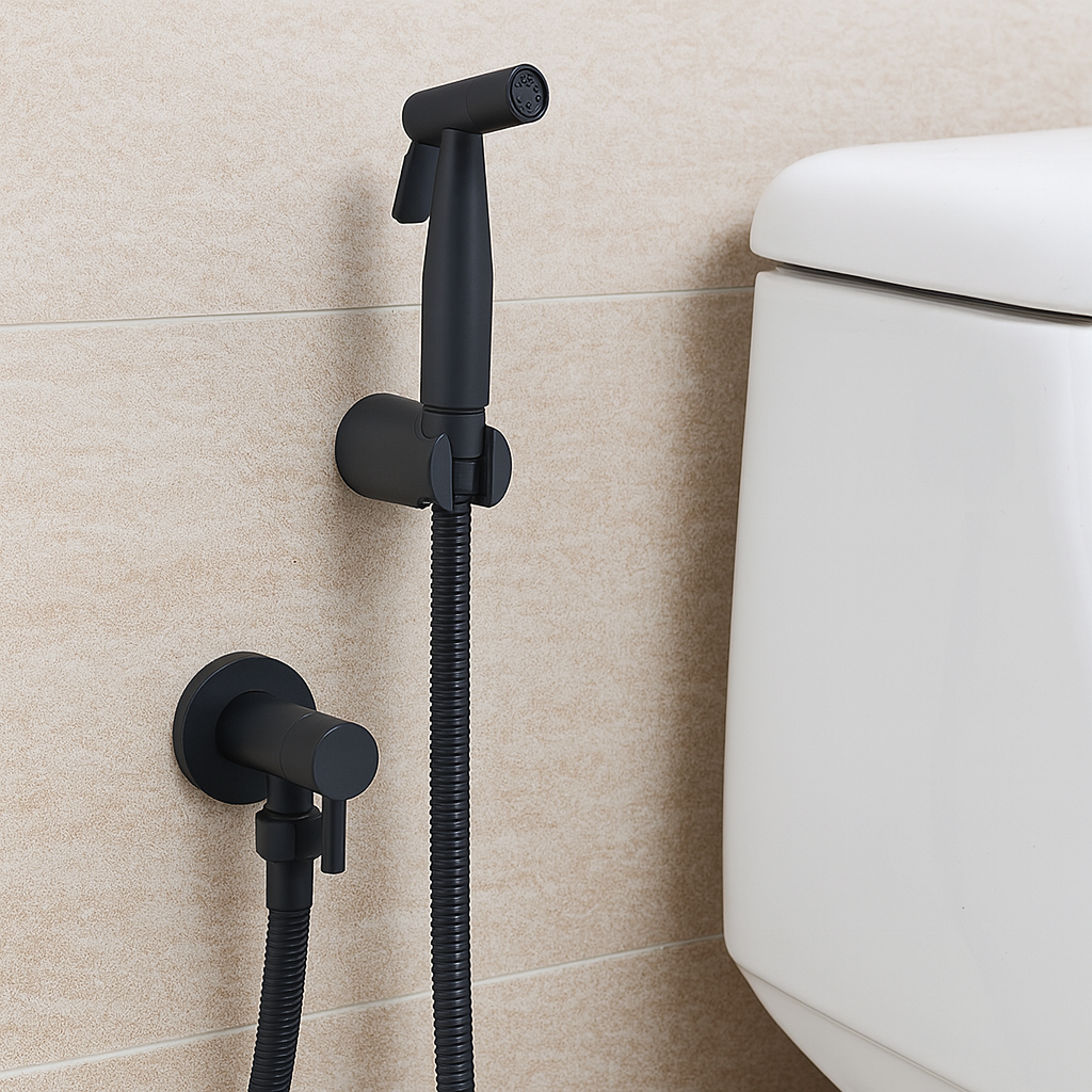 Veggmontert bidet sprayhode for hygienisk rengjøring; leverer effektiv vannspray for daglig friskhet og komfort.