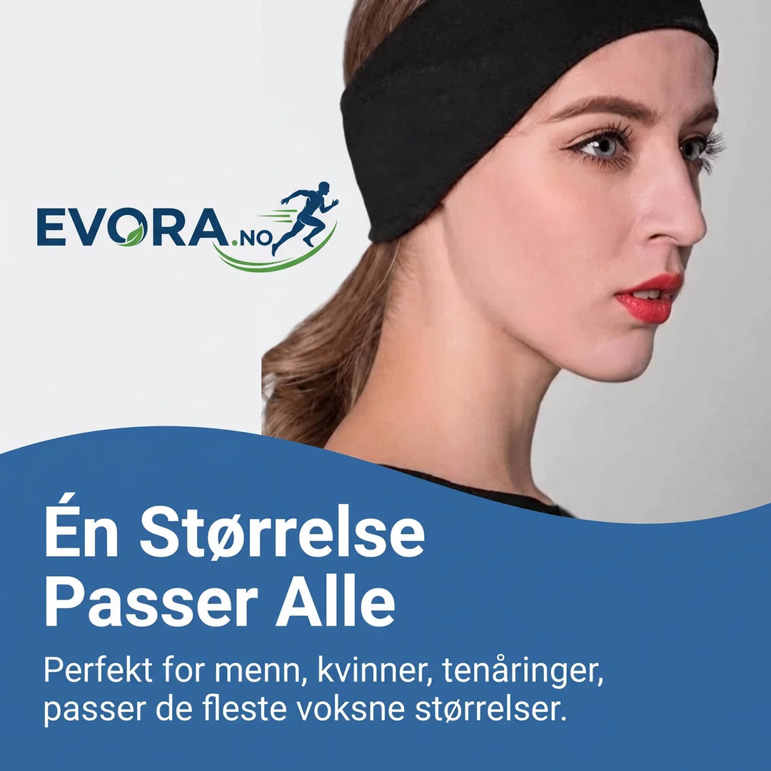 Fleksibelt treningshodebånd med Bluetooth-hodetelefoner. Ideelt for sport, trening og aktiv lytting.