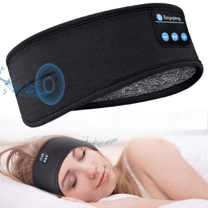 Komfortabelt Bluetooth hodebånd med integrerte trådløse hodetelefoner. Perfekt for søvn og avslapning.