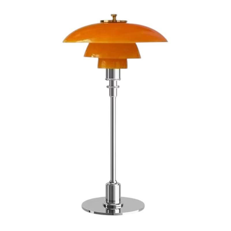 Skandinavisk bordlampe med dimbart LED-lys. Elegant, moderne design perfekt for stue eller nattbord.